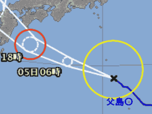 台風8号 台風経路図 20190804