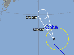 台風16号 台風経路図 20190916