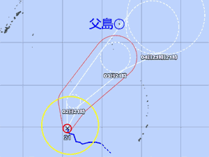 台風21号 台風経路図20211201